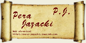 Pera Jazački vizit kartica